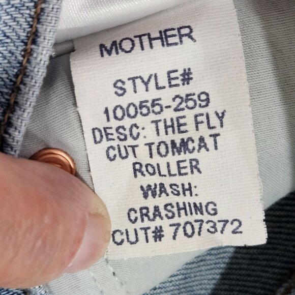 NEW! Mother Superior The Fly Cut Tomcat Roller Wide Leg Denim Jeans Size 29 - Picture 11 of 16